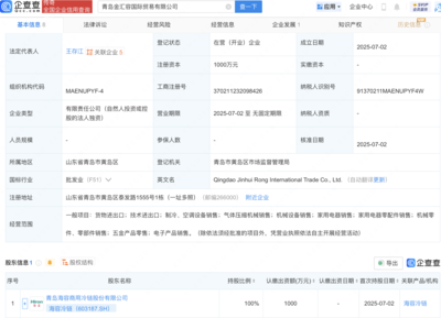 海容冷链拓展全球业务版图 于青岛新设国际贸易公司专注气体压缩机械销售